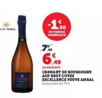 Crémant De Bourgogne Aop Brut Cuvée Excellence Veuve Ambal