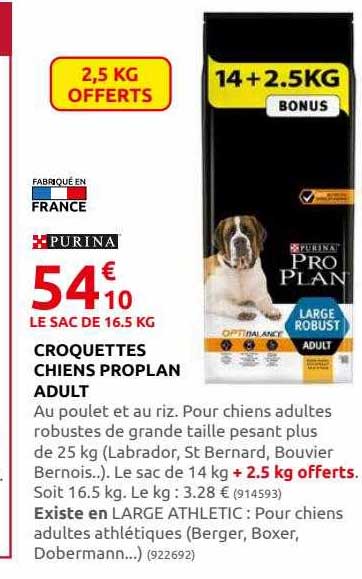 Croquettes Chiens Proplan Adult Purina