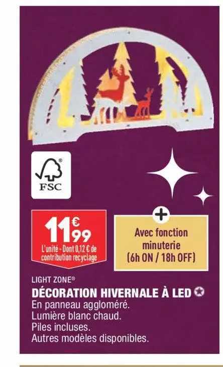 décoration hivernale à led light zone