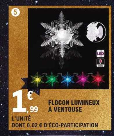 flocon lumineux à ventouse