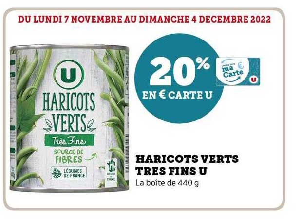 haricots verts très fins u