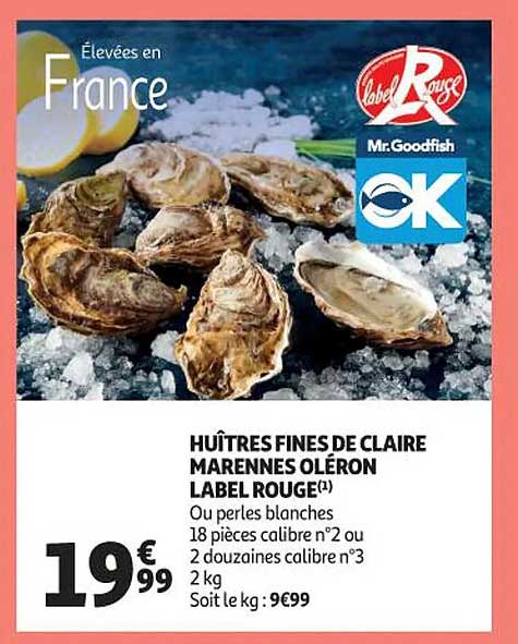 huîtres fines de claire marennes oléron label rouge