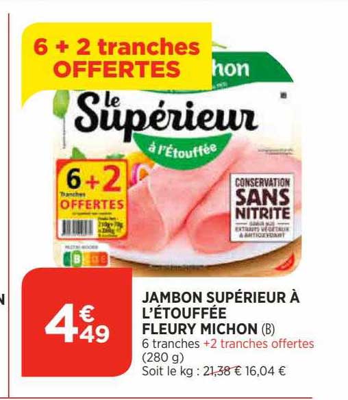 jambon supérieur à l'étouffée fleury michon