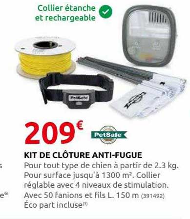kit de clôture anti-fugue petsafe