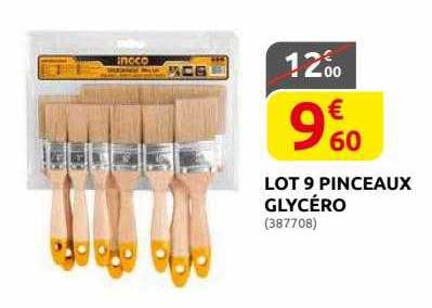 lot 9 pinceaux glycéro