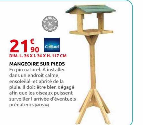 mangeoire sur pieds caillard