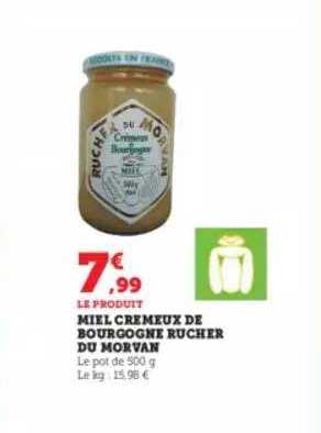 miel crémeux de bourgogne rucher du morvan