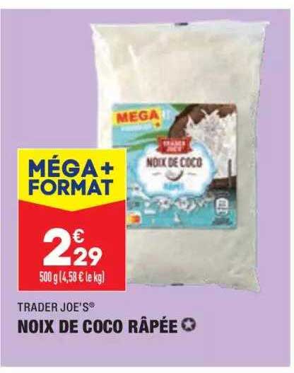 noix de coco râpée trader joe's