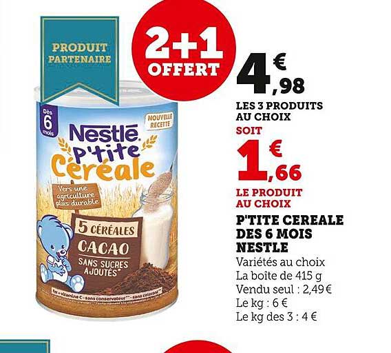 p'tite céréale dès 6 mois nestlé