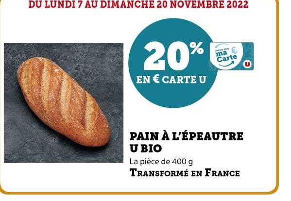 pain à l'épeautre u bio