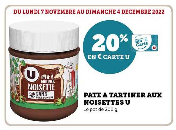 Pâte à Tartiner Aux Noisettes U