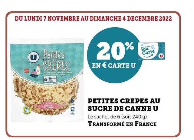 petites crêpes au sucre de canne u