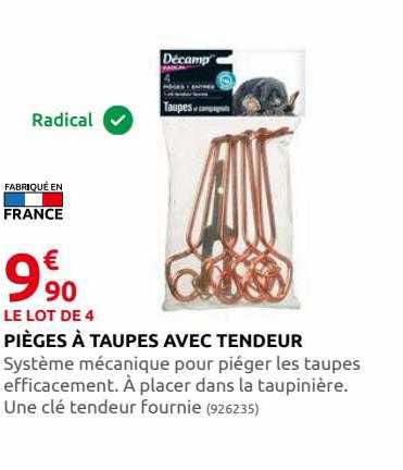 pièges à taupes avec tendeur