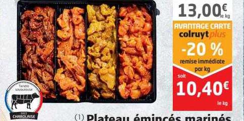 Plateau émincés Marinés