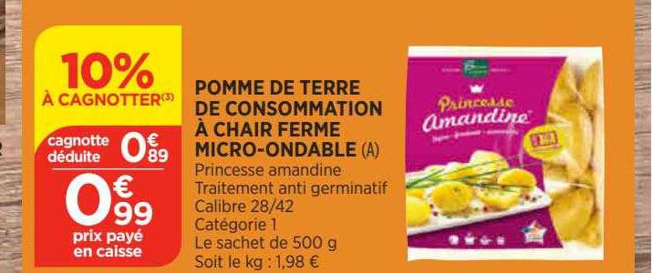 pomme de terre de consommation à chair ferme micro-ondable