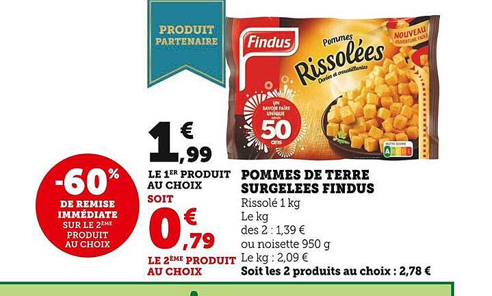 Pommes De Terre Surgelées Findus