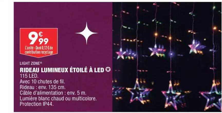 Rideau Lumineux étoile à Led Light Zone