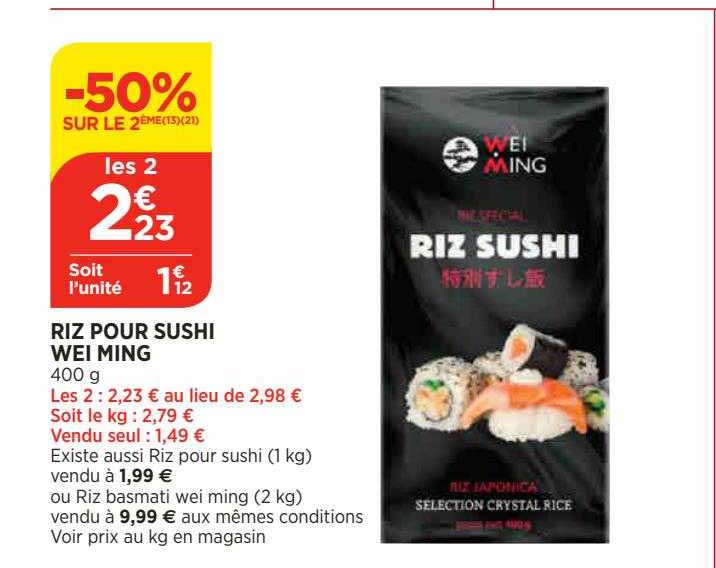 riz pour sushi wei ming