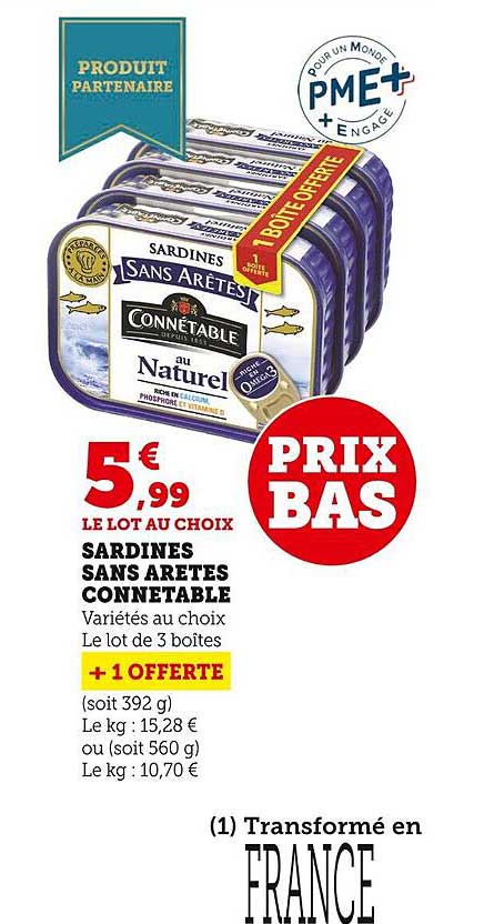 sardines sans arêtes connétable