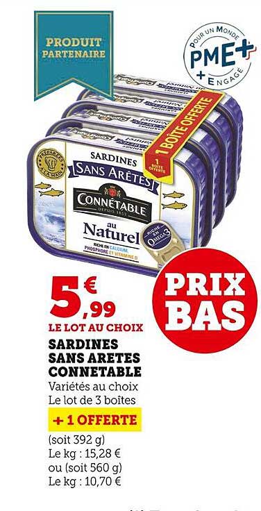 sardines sans arêtes connétable