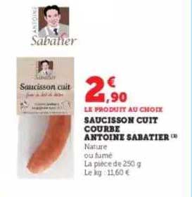 saucisson cuit courbe antoine sabatier