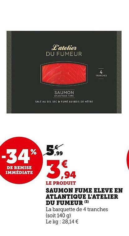 saumon fumé élevé en atlantique l'atelier du fumier