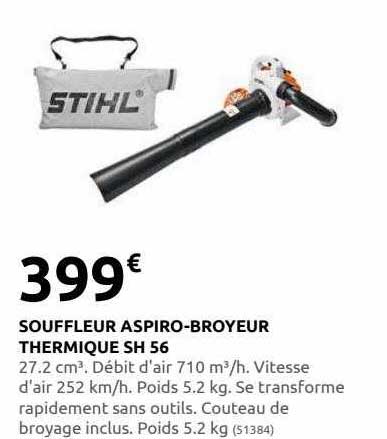 souffleur aspiro-broyeur thermique sh 56 stihl