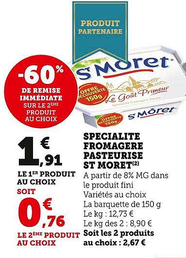 Spécialité Fromagère Pasteurisé St Môret