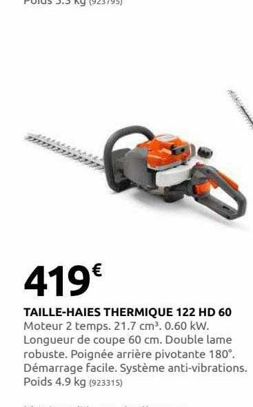 taille-haies thermique 122 hd 60