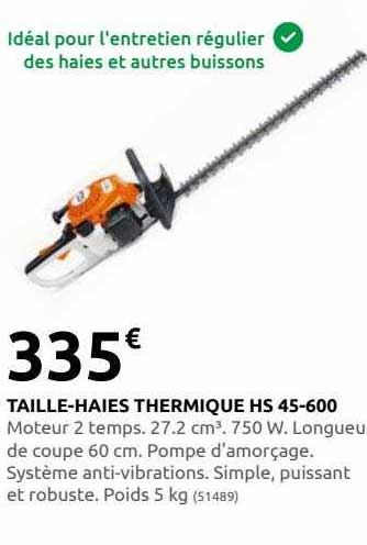 taille-haies thermique hs 45-6000 stihl