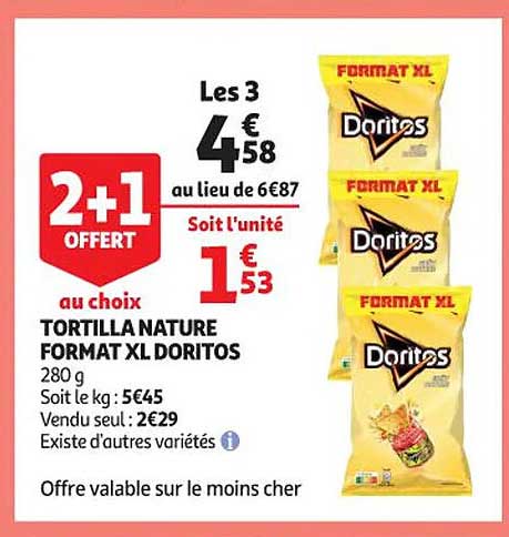 tortilla nature format xl doritos