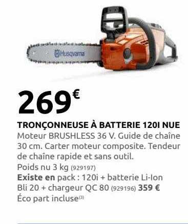 tronçonneuse à batterie 120i nue husqvarna