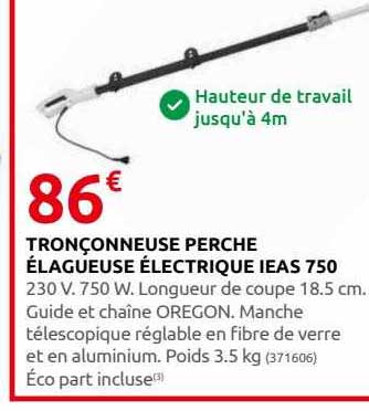 tronçonneuse perche élagueuse électrique ieas 750