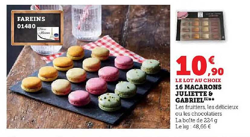 16 macarons juliette & gabriel