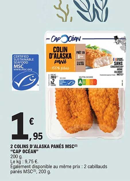 2 Colins D'alaska Panés Msc "cap Océan"