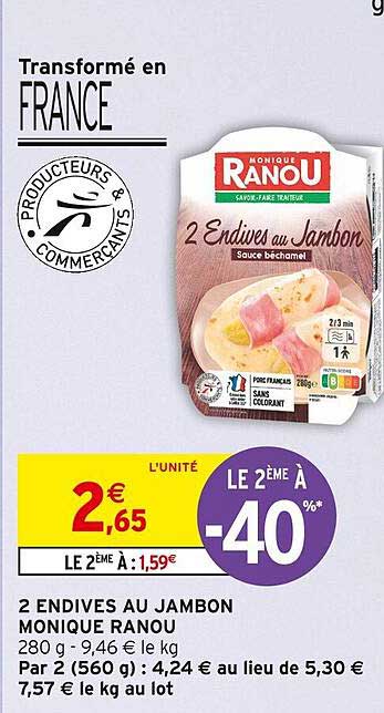 2 endives au jambon monique ranou