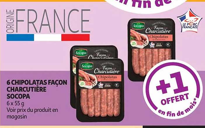 6 chipolatas façon charcutière socopa