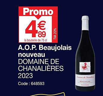 a.o.p. beaujolais nouveau domaine de chanalières