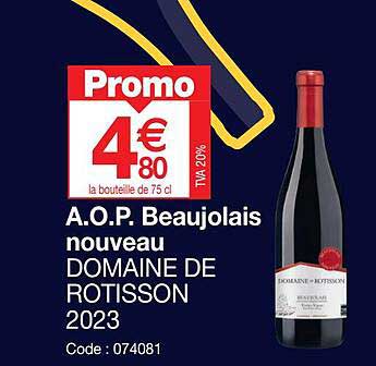 a.o.p. beaujolais nouveau domaine de rotisson 2023