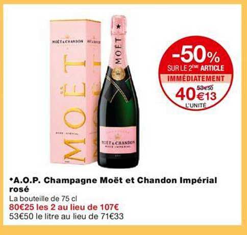 a.o.p. champagne moët et chandon impérial rosé