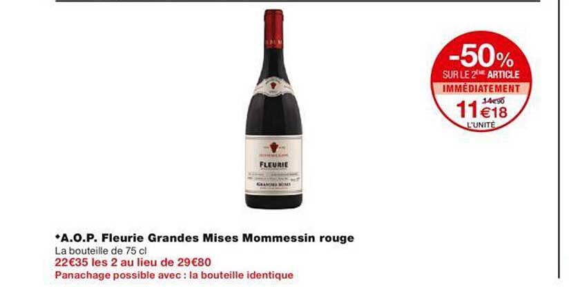 a.o.p. fleurie grandes mises mommessin rouge