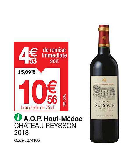 a.o.p. haut-médoc chateau reysson 2018
