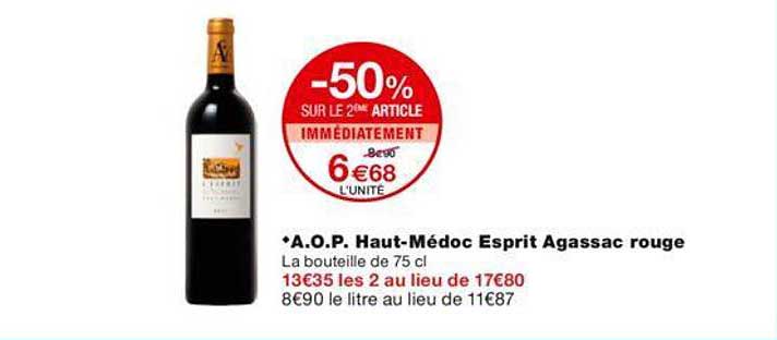 a.o.p. haut-médoc esprit agassac rouge
