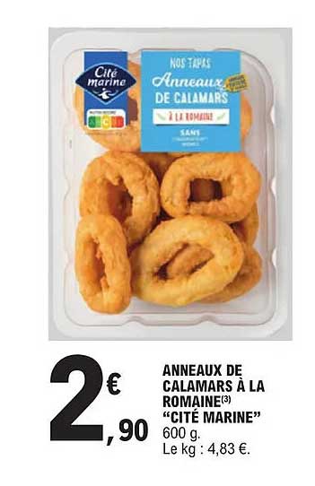 anneaux de calamars à la romaine "cité marine"