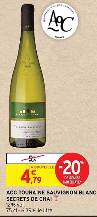 aoc touraine sauvignon blanc secrets de chai