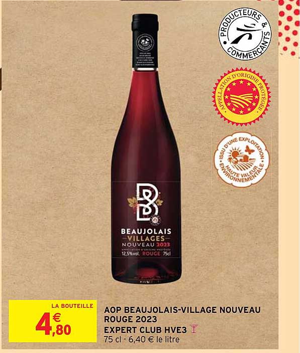 aop beaujolais-village nouveau rouge 2023 expert club hve3