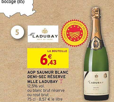 aop saumur blanc demi-sec réserve mlle ladubay