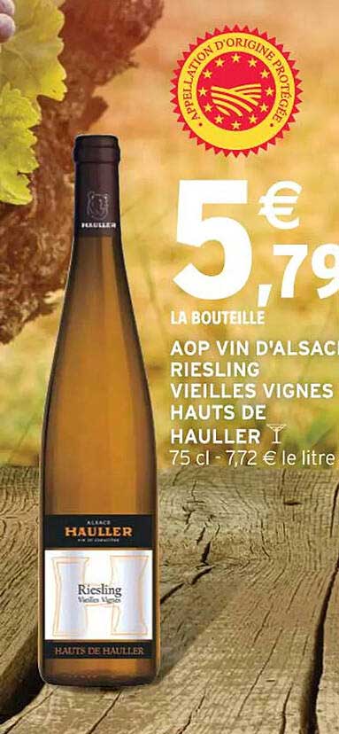 aop vin d'alsace riesling vieilles vignes hauts de hauller