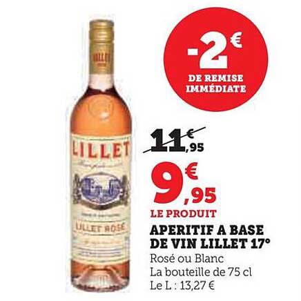 apéritif à base de vin lillet 17°