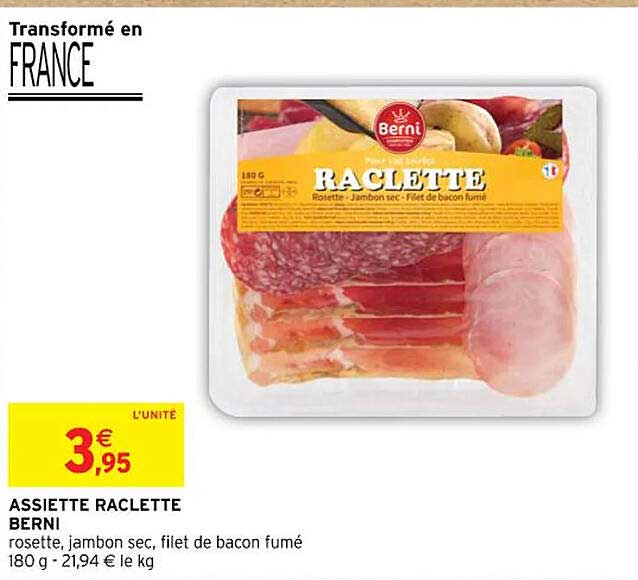 Assiette Raclette Berni